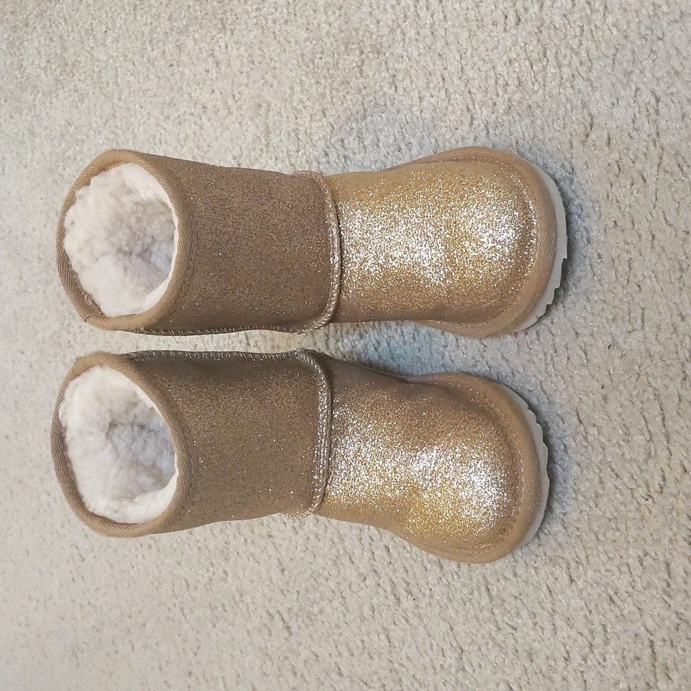 Gold sparkly Toddler UGG boots size 9